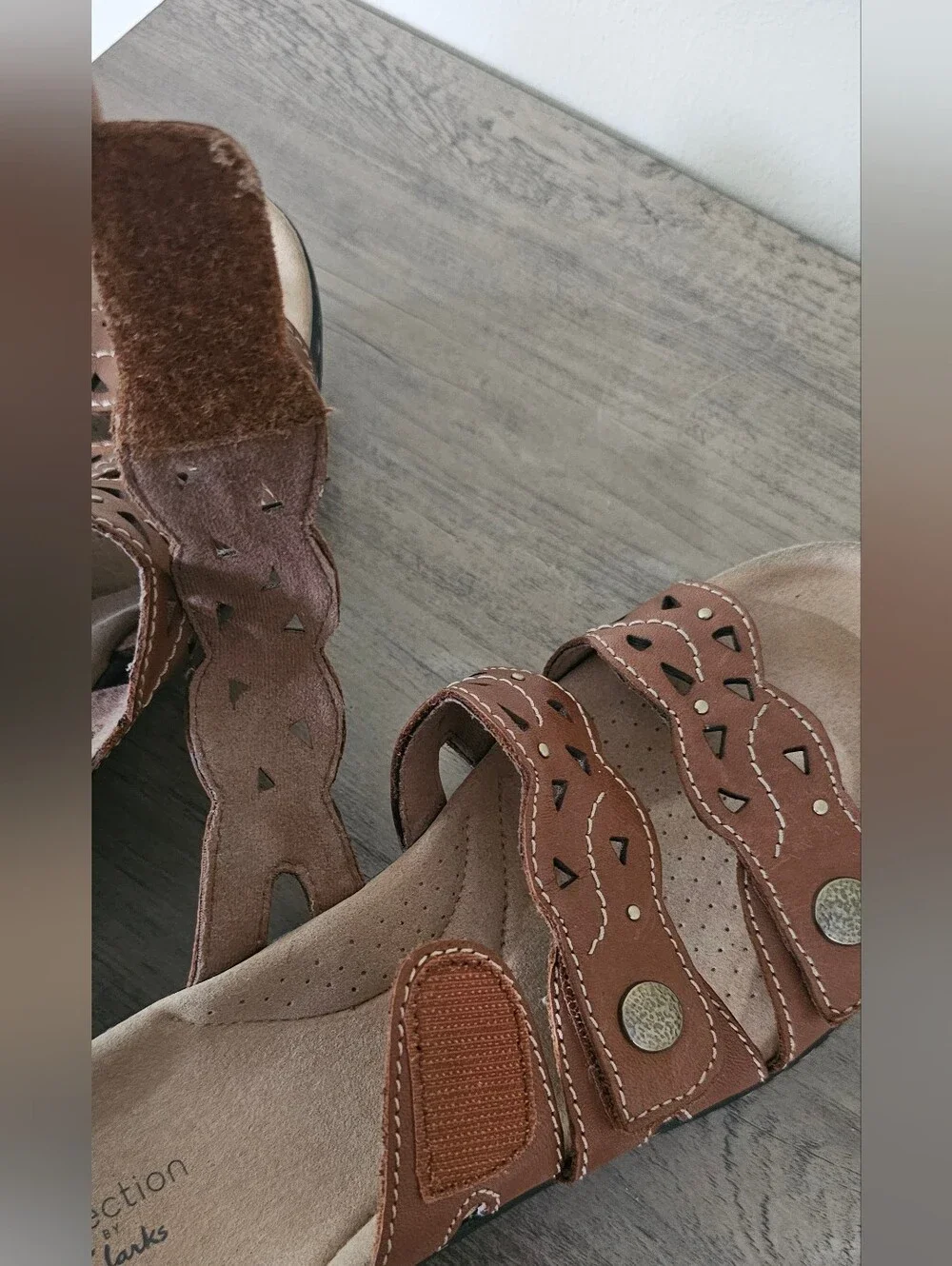 Clarks Leisa Cacti Q sandals Boho leather Casual slides 8 M